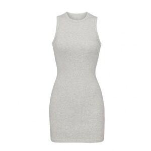 Skims Cotton Rib Tank Dress AP-DRS-1398 Light Heather Grey  Large
